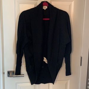 Black cardigan sweater